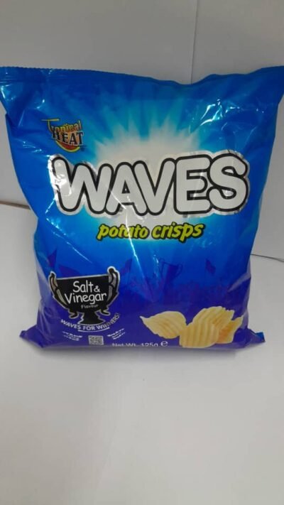 Waves Crisp Salt & Vinegar Flavour 125g