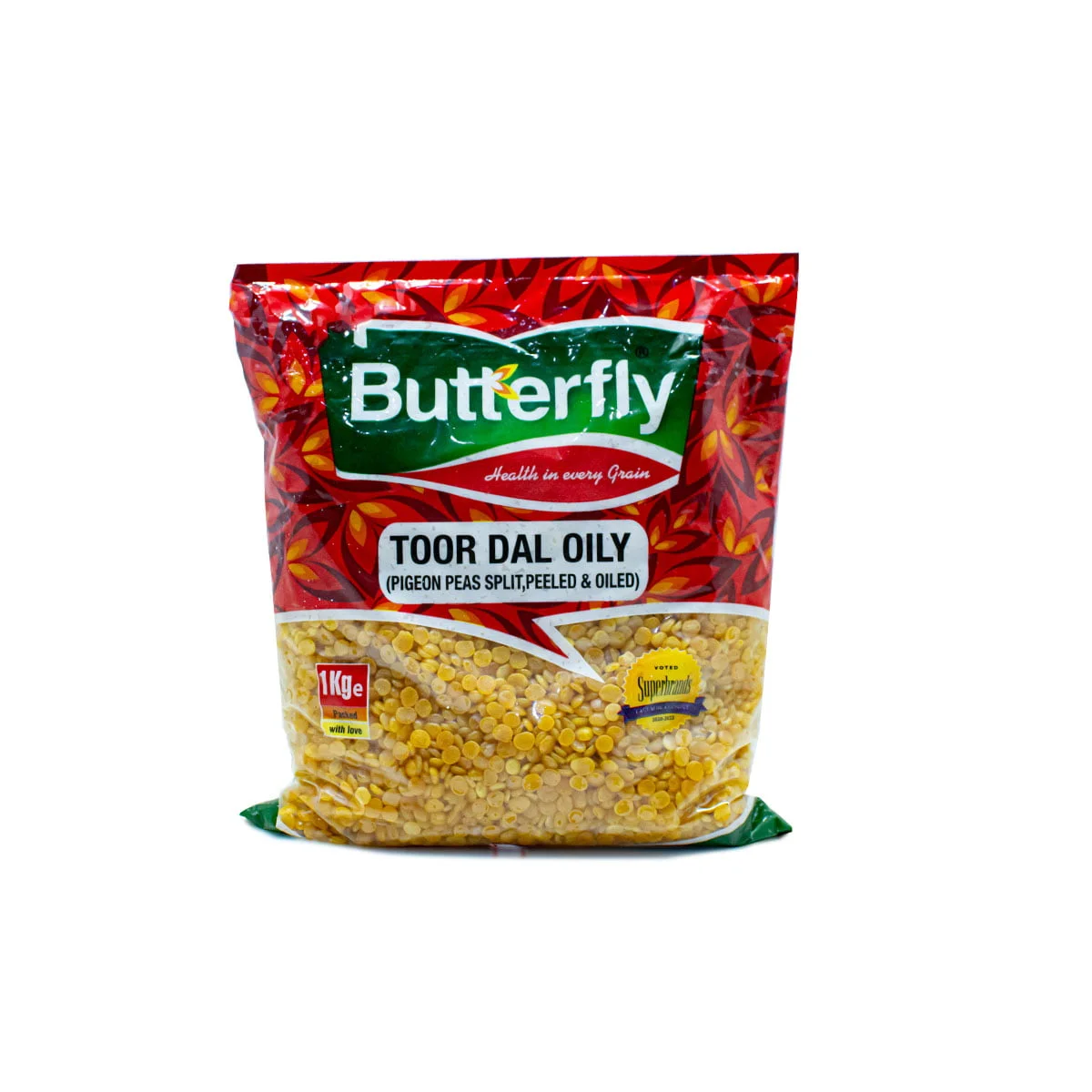 Butterfly Toor Dal oily (Pigeon Peas Split) 1Kg