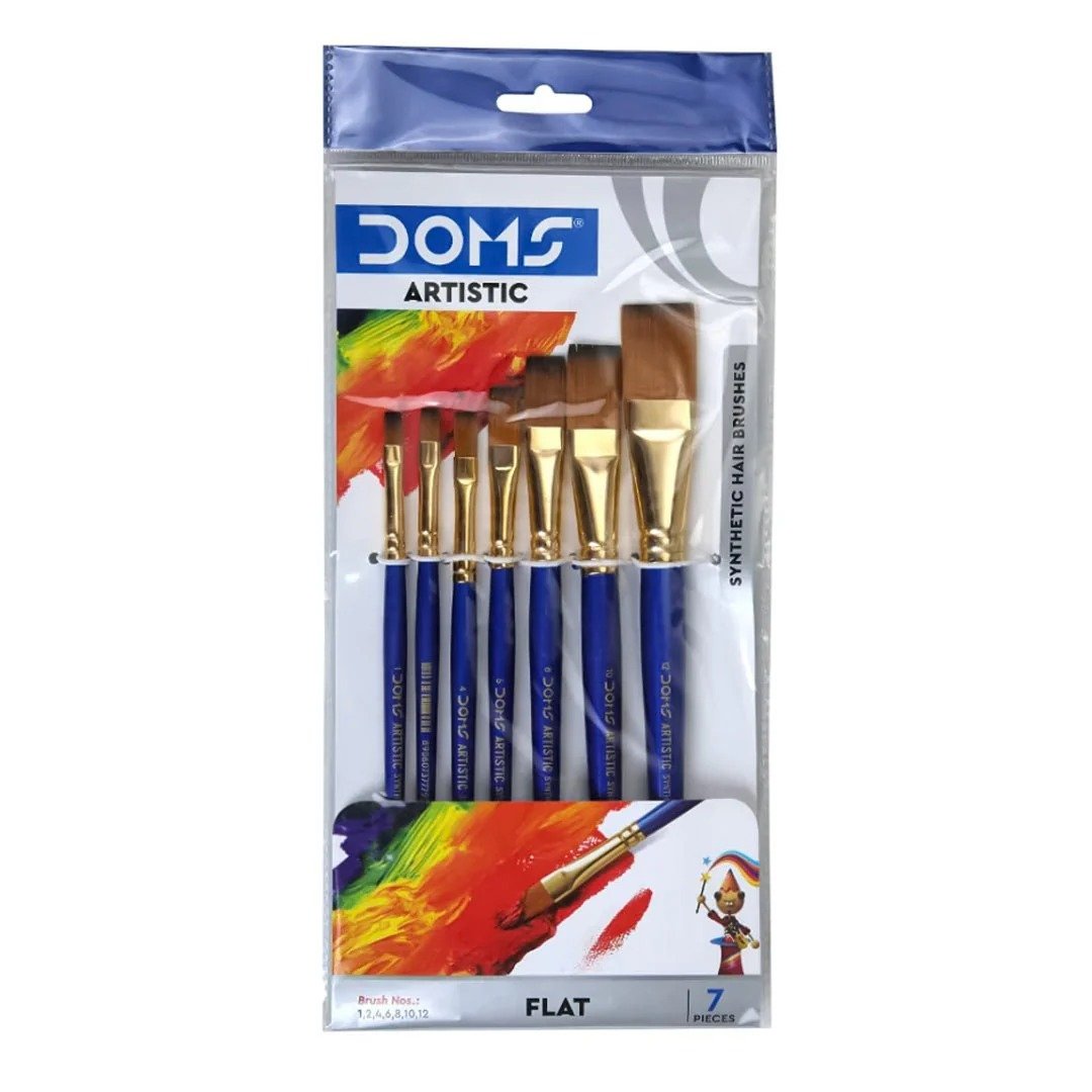 Doms Colour Brush Flat 7pcs