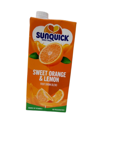 SUNQUICK SWEET ORANGE & LEMON FRUIT DRINK 1LTR