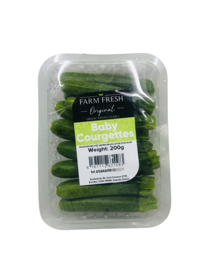 Farm Fresh Baby Courgettes pack  200g
