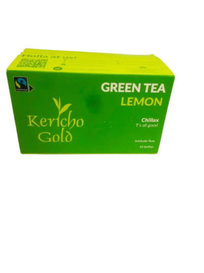 KERICHO GOLD GREEN TEA LEMON 25BAGS