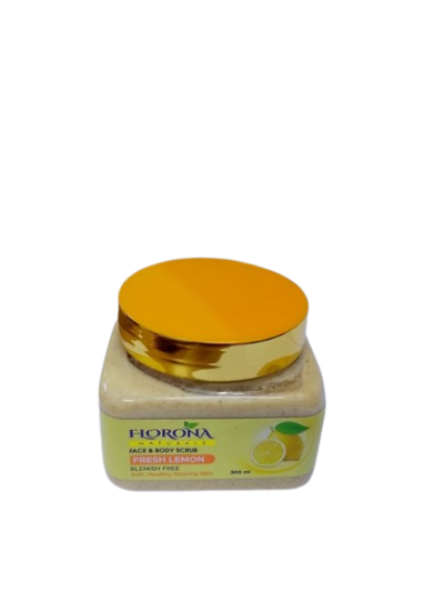 Florona Face & Body Scrub With Fresh Lemon 300ml